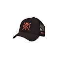 WATTS WATTS Unisex Cap TRIBE Logo Effen Carbon Donkergrijs/Neon Oranje