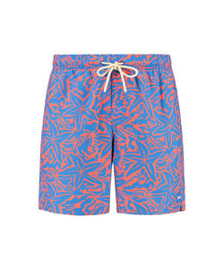 Shiwi Men's Swim Short MIKE 7" Starfish Print Blue/Orange
