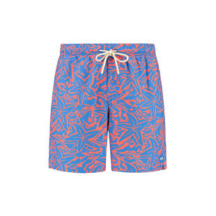 Shiwi Heren Zwemshort MIKE 7" Zeester Print Blauw/Oranje