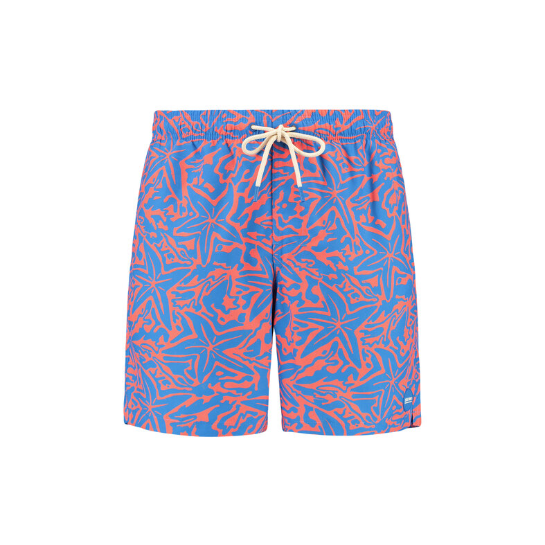 Shiwi Shiwi Men's Swim Short MIKE 7" Starfish Print Blue/Orange