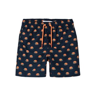 Name It Boys Swim Short Kids NKMZADDI Hamburger Print Dark Blue