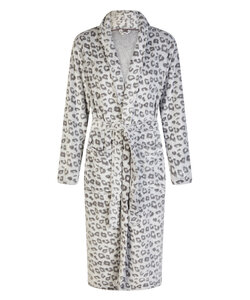 By Louise Dames Badjas Fleece Grijs Panterprint