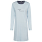 By Louise By Louise Ladies Nightshirt Long Sleeve Cotton Solid Light Blue
