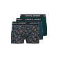 Jack & Jones Jack & Jones Heren Boxershorts Trunks JACMAXWELL 3-Pack Donkerblauw/Oranje
