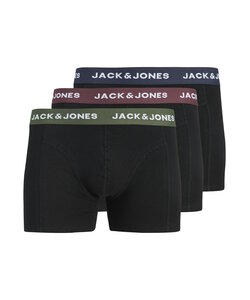 Jack & Jones Heren Boxershorts Trunks JACGEORGE 3-Pack Zwart