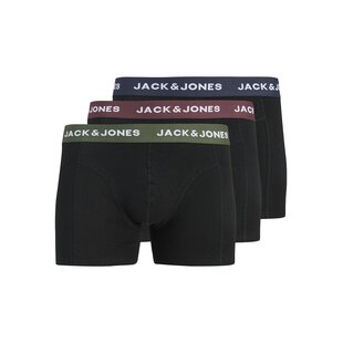 Jack & Jones Heren Boxershorts Trunks JACGEORGE 3-Pack Zwart