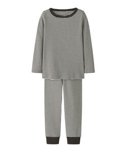 Name It Meisjes Pyjama Set NMNNIGHTSET STRIPE Zwart/Wit