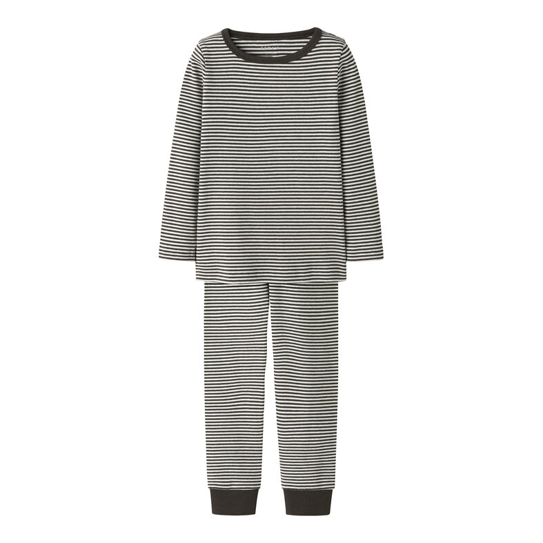 Name It Name It Meisjes Pyjama Set NMNNIGHTSET STRIPE Zwart/Wit