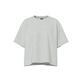 PIECES Pieces Ladies T-shirt PCCHILLI Sweatshirt Round Neck Plain Gray