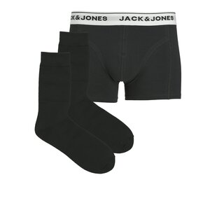 Jack & Jones Men's Giftbox Socks + Boxer Shorts JACORDINARY Black