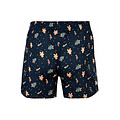 Happy Shorts Happy Shorts Wijde Kerst Boxershort Heren Gingerbread Blauw