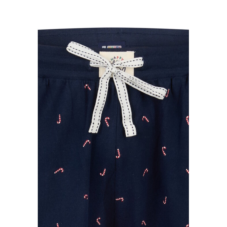 Happy Shorts Happy Shorts Men's Pyjama Pants Long Dark Blue Sandy Christmas Print