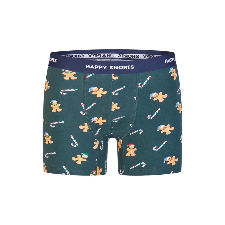Happy Shorts Happy Shorts Heren Boxershorts Kerst 2-Pack Groen/Donkerblauw