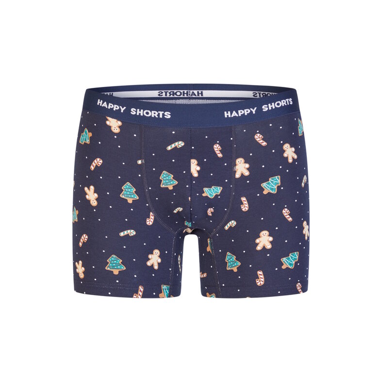 Happy Shorts Happy Shorts Heren Boxershorts Kerst 2-Pack Donkerblauw/Bordeaux