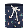 Happy Shorts Happy Shorts Men's Pyjama Pants Long Dark Blue Gingerbread Christmas Print