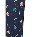 Happy Shorts Happy Shorts Heren Pyjama Broek Lang Donkerblauw Gingerbread Kerst Print