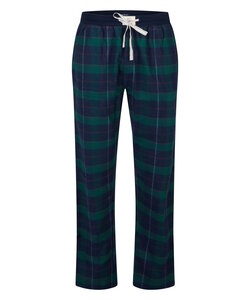 Happy Shorts Heren Pyjama Broek Lang Donkerblauw/Groen Geruit Flanel