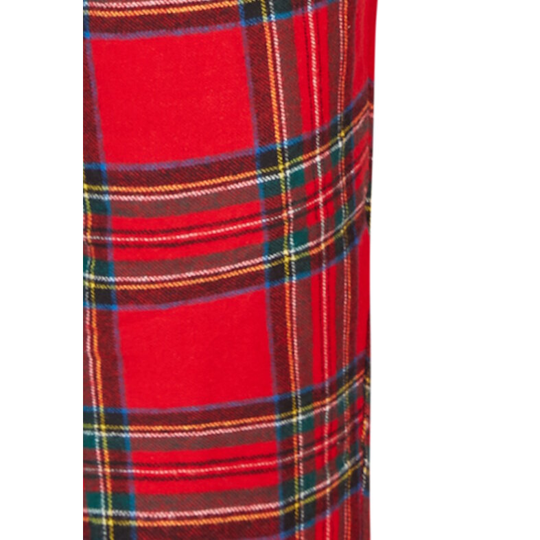 Happy Shorts Happy Shorts Dames Pyjama Broek Lang Rood Geruit Flanel