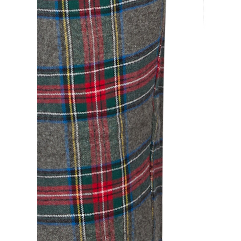 Happy Shorts Happy Shorts Dames Pyjama Broek Lang Grijs/Rood Geruit Flanel