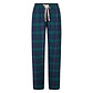Happy Shorts Happy Shorts Dames Pyjama Broek Lang Donkerblauw/Groen Geruit Flanel