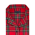 Happy Shorts Happy Shorts Dames Nachthemd Lange Mouw Flanel Rood Geruit