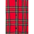 Happy Shorts Happy Shorts Dames Nachthemd Lange Mouw Flanel Rood Geruit