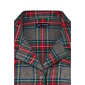Happy Shorts Happy Shorts Ladies Nightshirt Long Sleeve Flannel Red/Grey Checkered