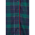 Happy Shorts Happy Shorts Dames Nachthemd Lange Mouw Flanel Donkerblauw/Groen Geruit
