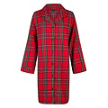 Happy Shorts Happy Shorts Dames Nachthemd Lange Mouw Flanel Rood Geruit