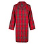 Happy Shorts Happy Shorts Ladies Nightshirt Long Sleeve Flannel Red Checkered