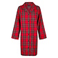 Happy Shorts Happy Shorts Ladies Nightshirt Long Sleeve Flannel Red Checkered