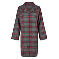 Happy Shorts Happy Shorts Ladies Nightshirt Long Sleeve Flannel Red/Grey Checkered