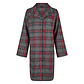 Happy Shorts Happy Shorts Dames Nachthemd Lange Mouw Flanel Rood/Grijs Geruit