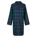 Happy Shorts Happy Shorts Dames Nachthemd Lange Mouw Flanel Donkerblauw/Groen Geruit