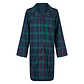 Happy Shorts Happy Shorts Ladies Nightshirt Long Sleeve Flannel Dark Blue/Green Checkered