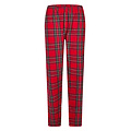 Happy Shorts Happy Shorts Ladies Christmas Pajama Set Shirt + Pants Red Checkered Flannel