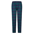 Happy Shorts Happy Shorts Ladies Christmas Pajama Set Shirt + Pants Blue/Green Checkered Flannel