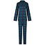 Happy Shorts Happy Shorts Ladies Christmas Pajama Set Shirt + Pants Blue/Green Checkered Flannel