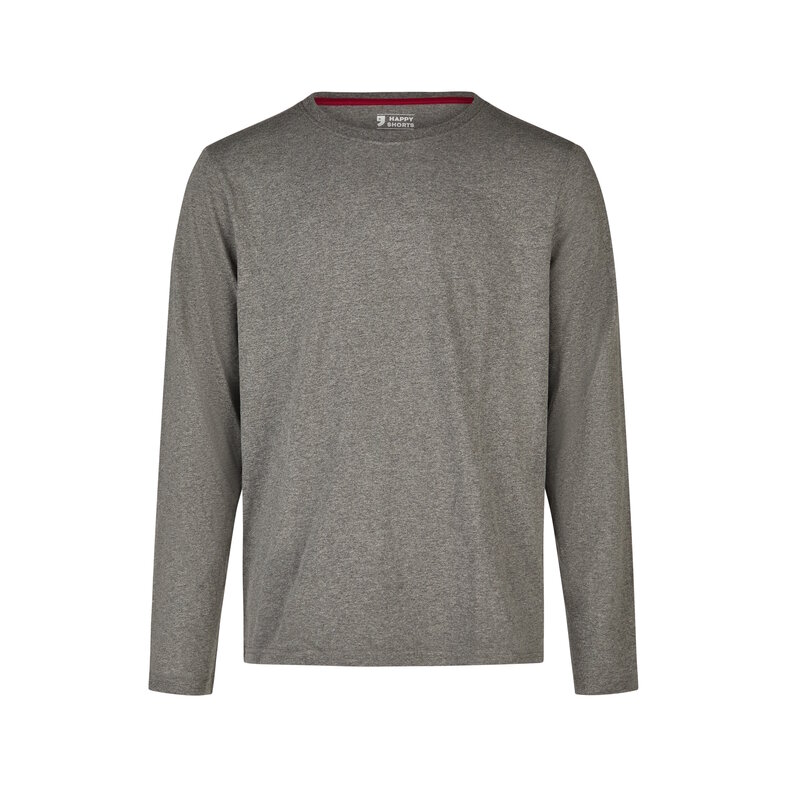 Happy Shorts Happy Shorts Men's Christmas Pajama Set Shirt + Pants Gray/Red Checkered Flannel