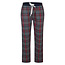 Happy Shorts Happy Shorts Men's Pyjama Pants Long Grey/Red Checkered Flannel