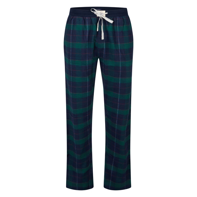 Happy Shorts Happy Shorts Men's Christmas Pajama Set Shirt + Pants Red/Green Checkered Flannel