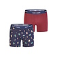 Happy Shorts Happy Shorts Heren Boxershorts Kerst 2-Pack Donkerblauw/Bordeaux