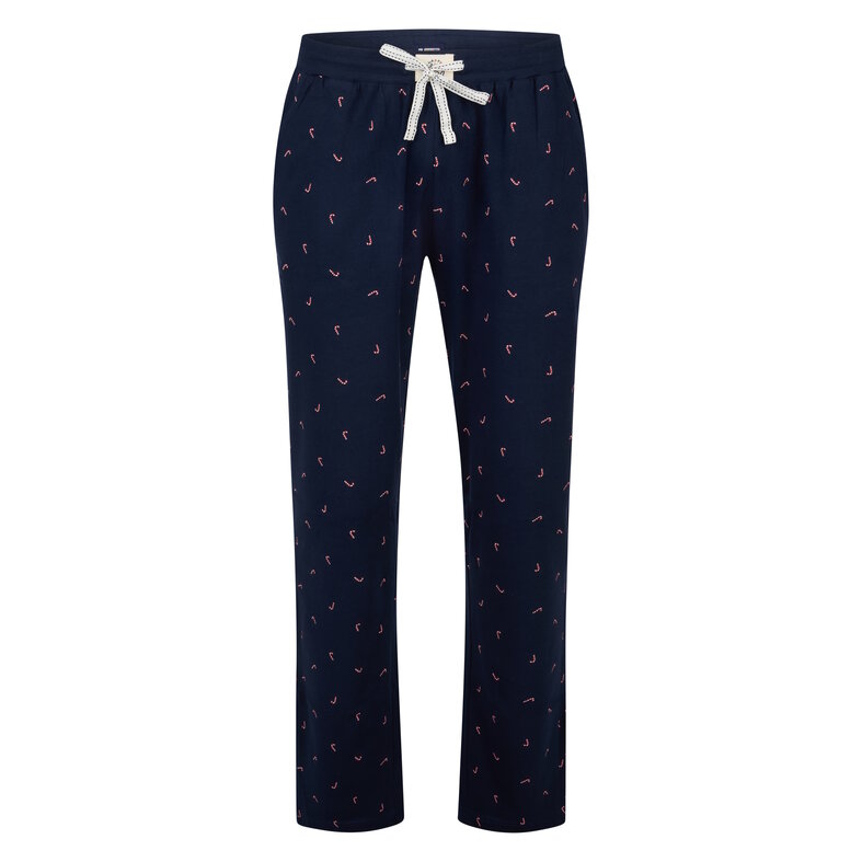 Happy Shorts Happy Shorts Men's Christmas Pajama Set Shirt + Pants Gray/Dark Blue Sourdough Print