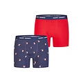 Happy Shorts Happy Shorts Men's Boxer Shorts Christmas 2-Pack Dark Blue/Red