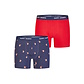 Happy Shorts Happy Shorts Heren Boxershorts Kerst 2-Pack Donkerblauw/Rood