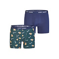 Happy Shorts Happy Shorts Heren Boxershorts Kerst 2-Pack Groen/Donkerblauw