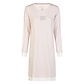 By Louise By Louise Dames Nachthemd Interlock Lange Mouw Roze/Wit Gestreept