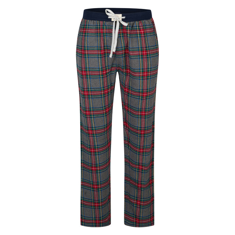 Happy Shorts Happy Shorts Men's Christmas Pajama Pants Long 2-Pack Sugar Cane/Checked