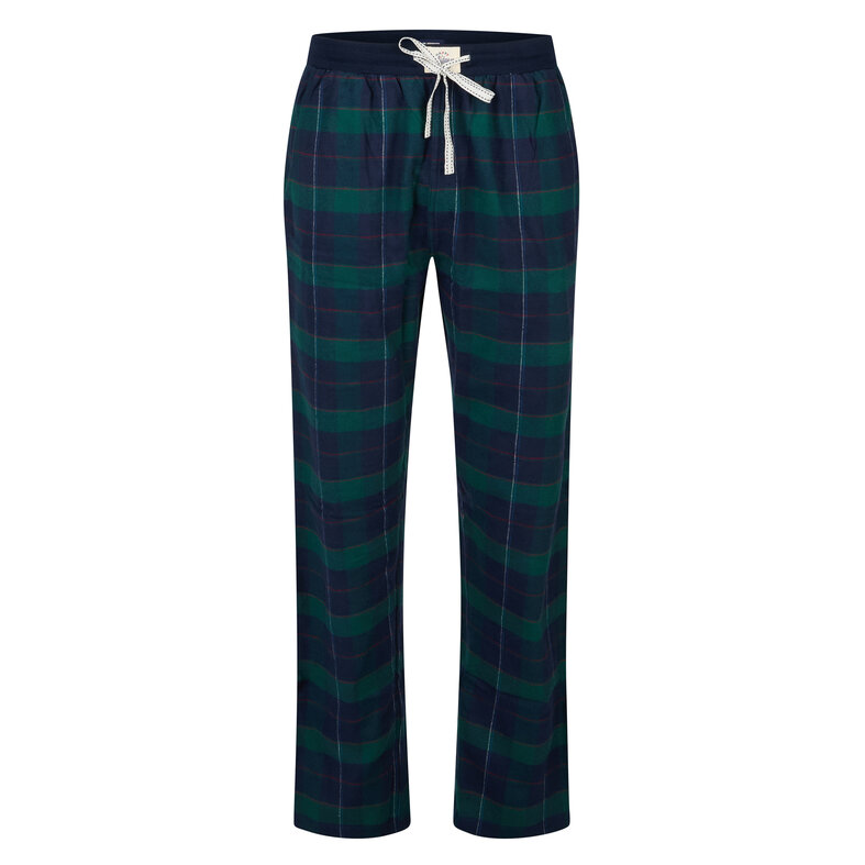 Happy Shorts Happy Shorts Men's Christmas Pajama Pants Long 2-Pack Gingerbreadmen/Checked