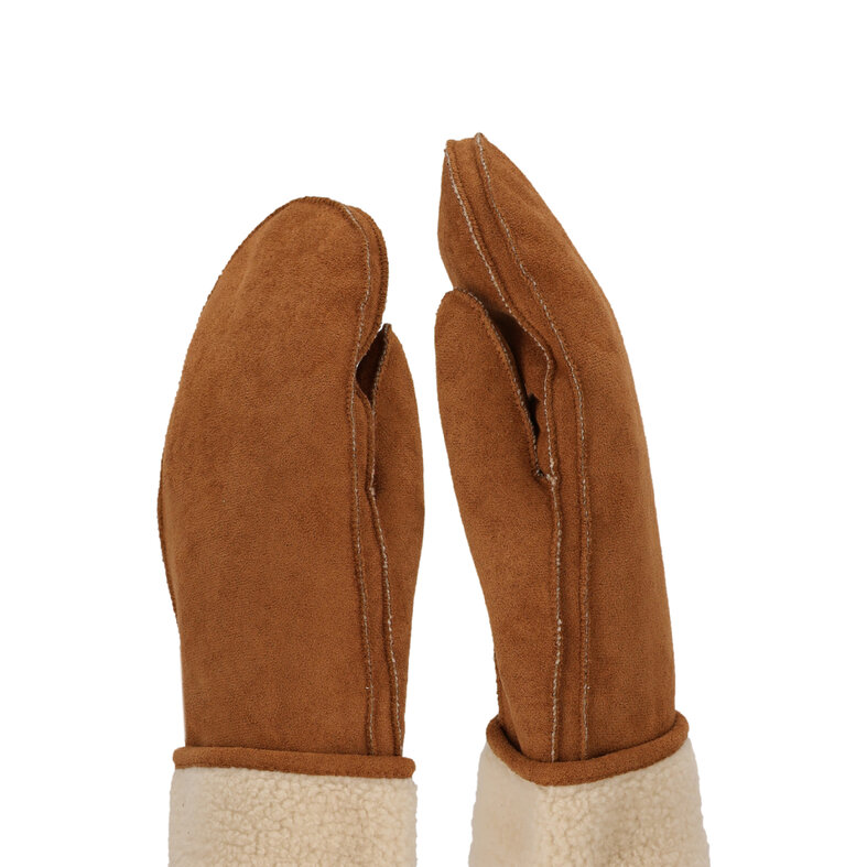 Sarlini Sarlini Ladies Suede Mittens Cognac